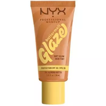 Тональная основа NYX Professional Makeup Buttermelt Glaze LSF 30, 04W Almond Butta / 30 ml