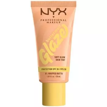 Тональная основа NYX Professional Makeup Buttermelt Glaze LSF 30, 01W Whipped Butta / 30 ml