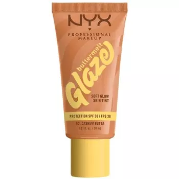 Тональная основа NYX Professional Makeup Buttermelt Glaze LSF 30, 03W Cashew Butta / 30 ml