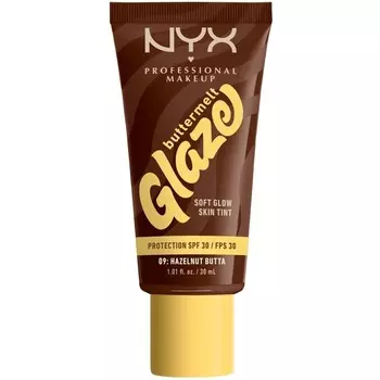 Тональная основа NYX Professional Makeup Buttermelt Glaze LSF 30, 09W Hazelnut Butta / 30 ml