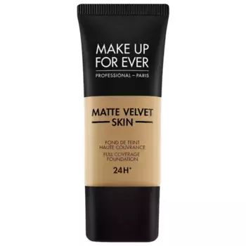 Тональная основа с матовым бархатистым эффектом и полным покрытием Make Up For Ever, цвет y445 amber