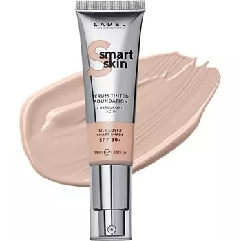 Тональная основа Smart Skin Serum, увлажняющая, гладкая и равномерная кожа, фарфор N. 401, Lamel