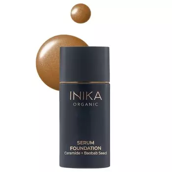 Тональная основа-сыворотка с покрытием от среднего до полного, с эффектом второй кожи Inika Organic
