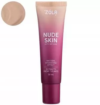 Тональная основа Zola Nude Skin Tinted Foundation, 02 Medium Glow & White, 30 мл Project Lashes