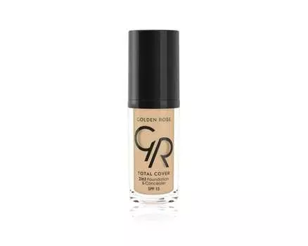 Тональный крем 2в1 03 Миндаль, 30 мл Golden Rose, Total Cover