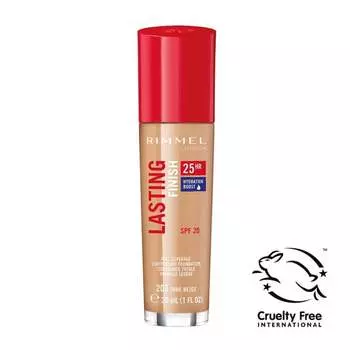 Тональный крем для лица 203 истинно бежевый, 30 мл Rimmel, Lasting Finish 25HR