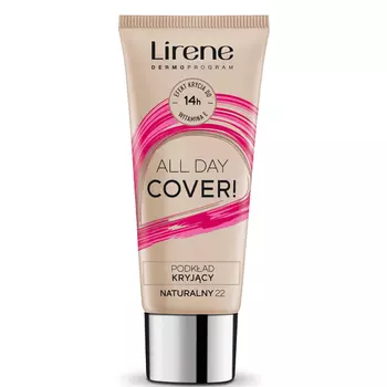 Тональный крем для лица натуральный 22, 30 мл Lirene Dermoprogram, цвет naturalny 22