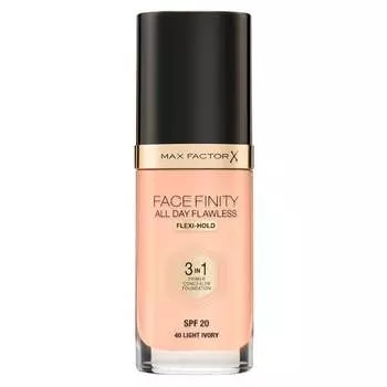 Тональный крем для лица, оттенок 40 Light Ivory, Spf 20, 30 мл Max Factor, Facefinity All Day Flawless 3in1 Flexi-Hold