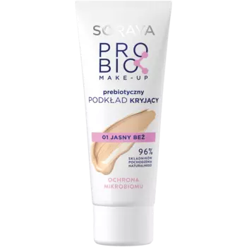 Тональный крем для лица с пребиотиком светло-бежевый Soraya Probio, 30 мл