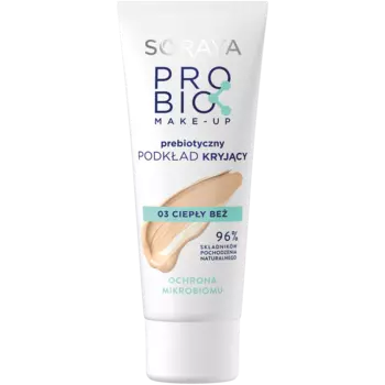 Тональный крем для лица с пребиотиком 03 теплый бежевый Soraya Probio, 30 мл