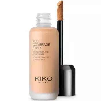 Тональный крем и консилер полного покрытия 2-в-1 Kiko Milano, 25 мл., цвет 60 warm beige