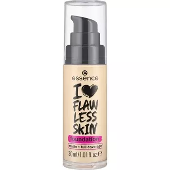 Тональный крем I Love Flawless Skin № 20 Матирующий, стойкий, мгновенный результат. Матовый, веганский, без масла, с УФ- и УФ-фильтром + Spf 20, без отдушек, 30 мл., Essence