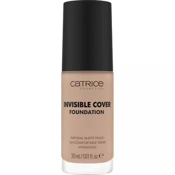 Тональный крем Invisible Cover Foundation 30 мл 020N Увлажняющий, стойкий, натуральный, для сухой кожи, веганский, без масел, без парабенов, без микропластика Catrice