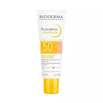 Тональный крем легкой текстуры SPF 50 Photoderm Aquafluide Bioderma, цвет claro