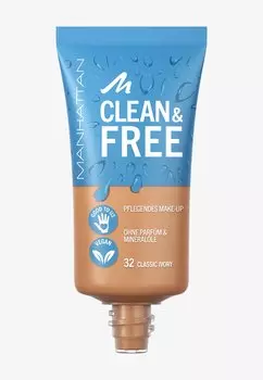 Тональный крем Manhattan Clean & Free Skin Tint Manhattan Cosmetics, цвет soft porcelain