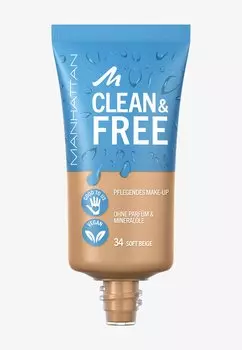 Тональный крем Manhattan Clean & Free Skin Tint Manhattan Cosmetics, цвет soft beige