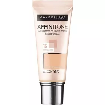 Тональный крем Maybelline Affinitone № 16 с ванилью и розой, 30 мл, Maybelline New York