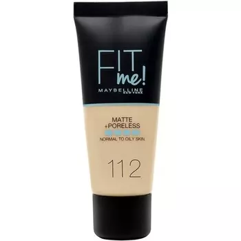 Тональный крем Maybelline Fit Me Matte & Poreless с полным покрытием, растушевываемый для нормальной и жирной кожи, 30 мл Maybelline New York