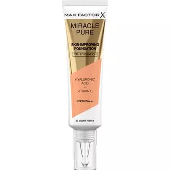 Тональный крем Miracle Pure для улучшения кожи 40 Светлая слоновая кость Max Factor, 30 ml
