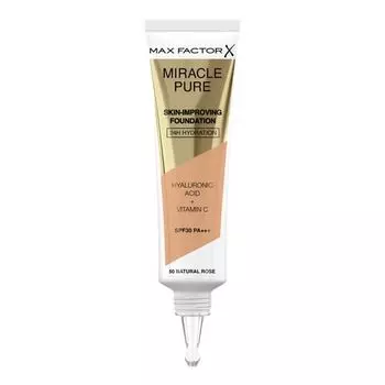 Тональный крем Miracle Pure для улучшения состояния кожи Max Factor, цвет 50 natural rose, 30 мл