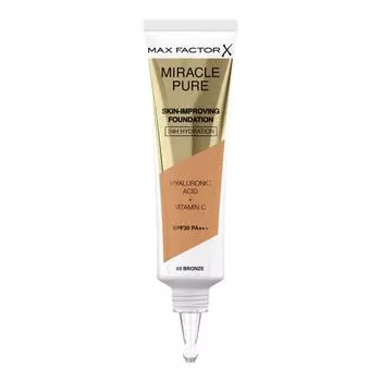 Тональный крем Miracle Pure для улучшения состояния кожи Max Factor, цвет 80 bronze, 30 мл