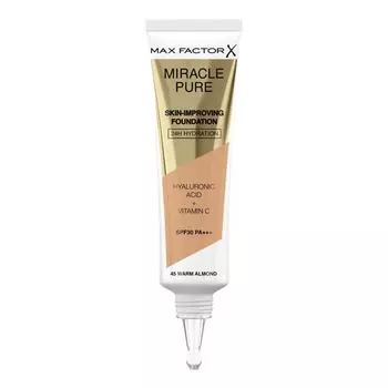 Тональный крем Miracle Pure для улучшения состояния кожи Max Factor, цвет 45 warm almond, 30 мл