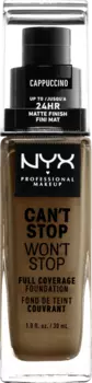 Тональный крем NYX Professional MakeUp Can't Stop Won't Stop Foundation 17 Cappuccino