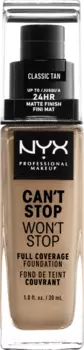 Тональный крем NYX Professional MakeUp Can't Stop Won't Stop Foundation 12 Classic Tan
