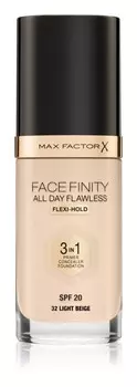 Тональный крем повышенной стойкости SPF 20 Max Factor Facefinity All Day Flawless, оттенок 32 Light Beige 30 мл
