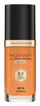 Тональный крем повышенной стойкости SPF 20 Max Factor Facefinity All Day Flawless, оттенок 88 Praline 30 мл