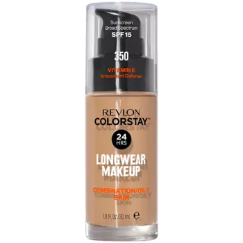 Тональный крем с помпой для комбинированной и жирной кожи насыщенного загара 350 Revlon Colorstay, 30 мл