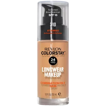 Тональный крем с помпой для комбинированной и жирной кожи теплое золотое 310 Revlon Colorstay, 30 мл