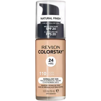 Тональный крем с помпой для нормальной и сухой кожи цвета слоновой кости 110 Revlon Colorstay, 30 мл