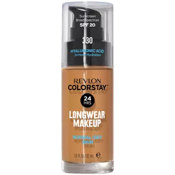 Тональный крем с помпой для нормальной и сухой кожи натуральный загар 330 Revlon Colorstay, 30 мл