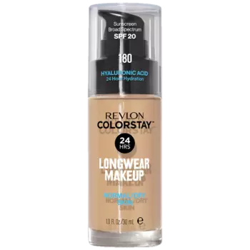 Тональный крем с помпой для нормальной и сухой кожи песочно-бежевый 180 Revlon Colorstay, 30 мл