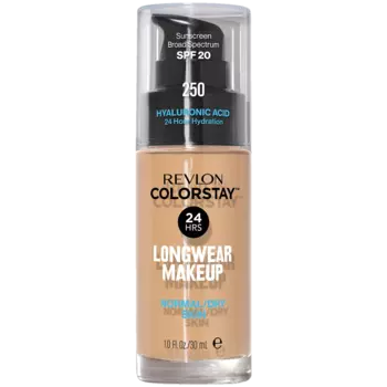 Тональный крем с помпой для нормальной и сухой кожи свежий бежевый 250 Revlon Colorstay, 30 мл