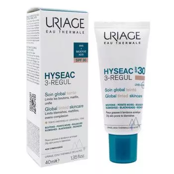 Тональный уход Uriage Hyseac 3-Regul Color SPF30, 40 мл