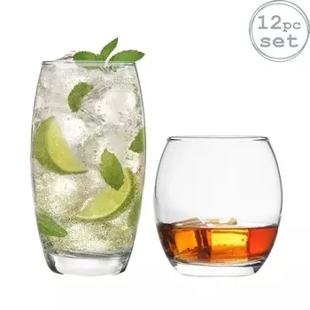 Тондо - лонг-дринк и стаканы для повседневного использования - 510 мл и 405 мл - 12 шт Argon