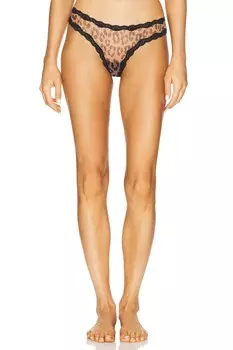 Тонги из прозрачного тюля с принтом Fleur Du Mal, leopard print