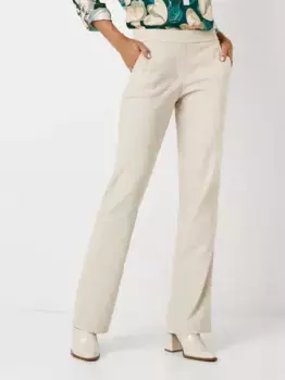 TONI "Jenny Wide Leg" Брюки без застежки с эластичным поясом, цвет Ecru