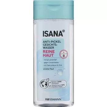 Тоник для лица против прыщей Чистая кожа ISANA, 200 ml