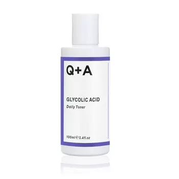 Тоник для лица с гликолевой кислотой glycolic acid daily toner Q+A, 100 мл
