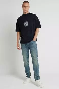Тонированные джинсы скинни River Island, синий