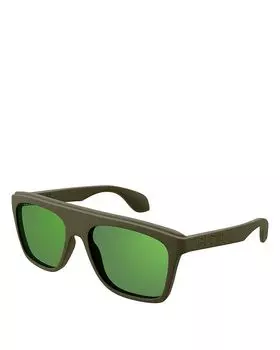 Тонированные очки Twinsburg Squared, 57 мм Gucci, коричневый