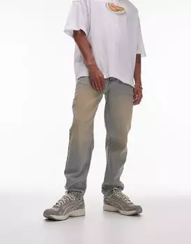 Тонированные зауженные джинсы Topman
