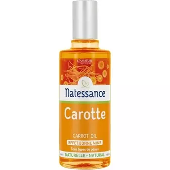 Тонизирующее и загарное натуральное морковное масло 50 мл Natessance
