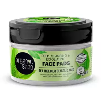 Тонизирующие лицевые диски Deep Cleansing & Exfoliating Face Pads Organic Shop, 20 UD