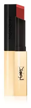 Тонкая матовая помада с замшевым финишем Yves Saint Laurent Rouge Pur Couture The Slim, оттенок 9 Red Enigma 2,2 г