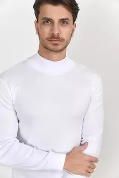 Тонкая мужская толстовка с длинным рукавом Half Fisherman SPR 2019K20 Sperlife, белый