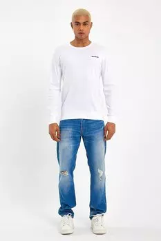 Тонкая мужская толстовка Slim Fit с круглым вырезом и длинными рукавами SPR2019K18 Sperlife, белый